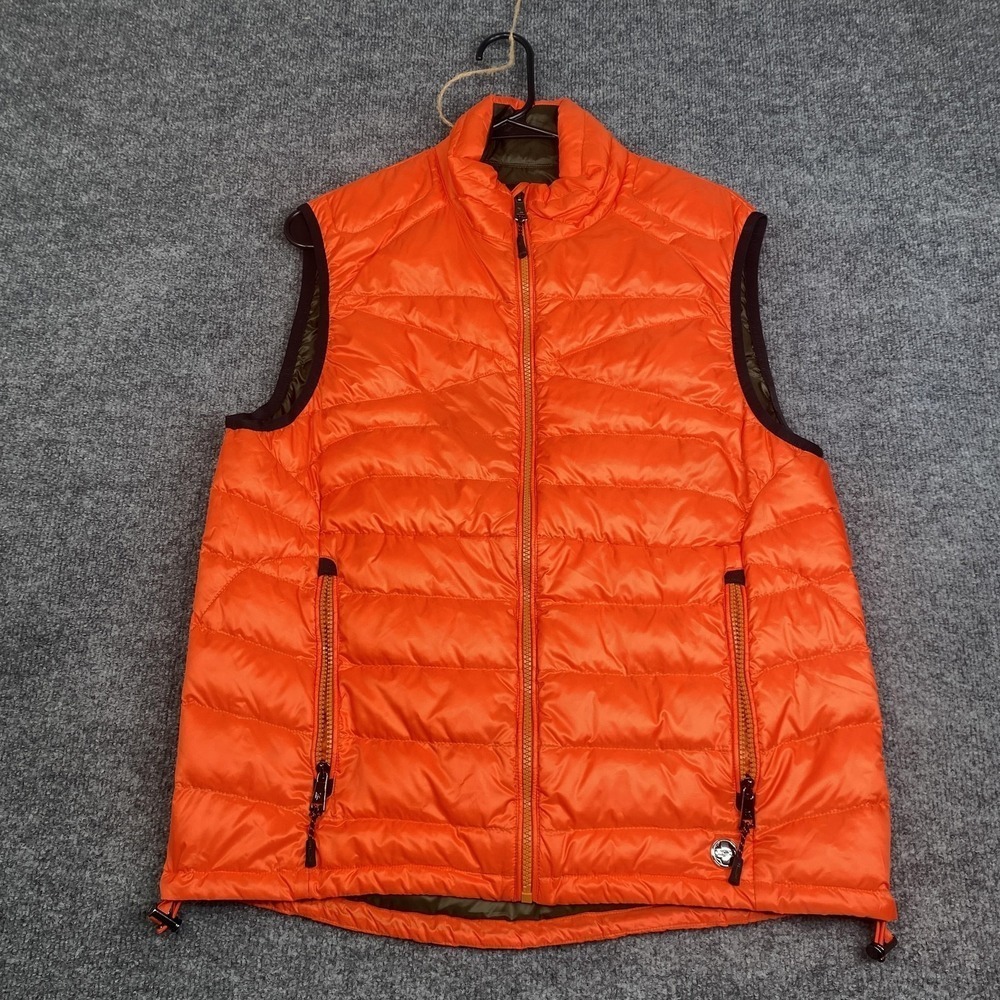 Ralph Lauren Purple Label Mens RLX Orange Quilted Down Packable Bomber Vest M
